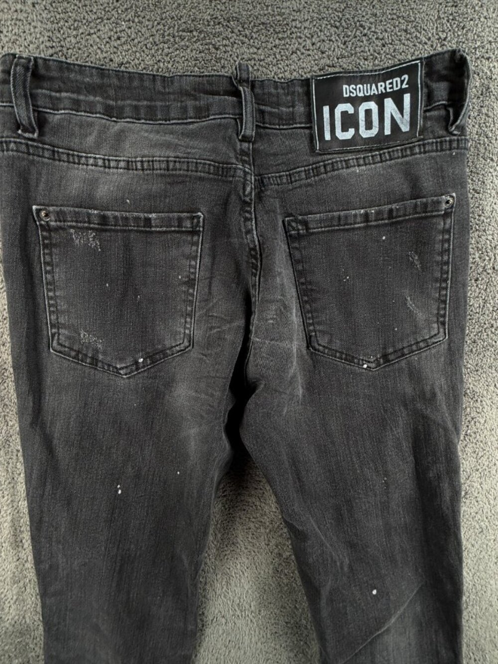 Dsquared2 Jeans Men Denim Urban Black 50 Italy Icon Slim Jean Distressed Biker